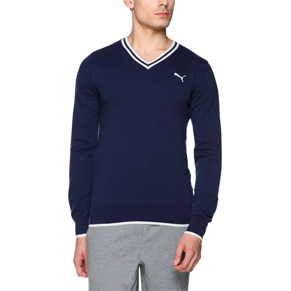 PUMA SOLID L S SWEATER PEACOAT-WHIS in Standard