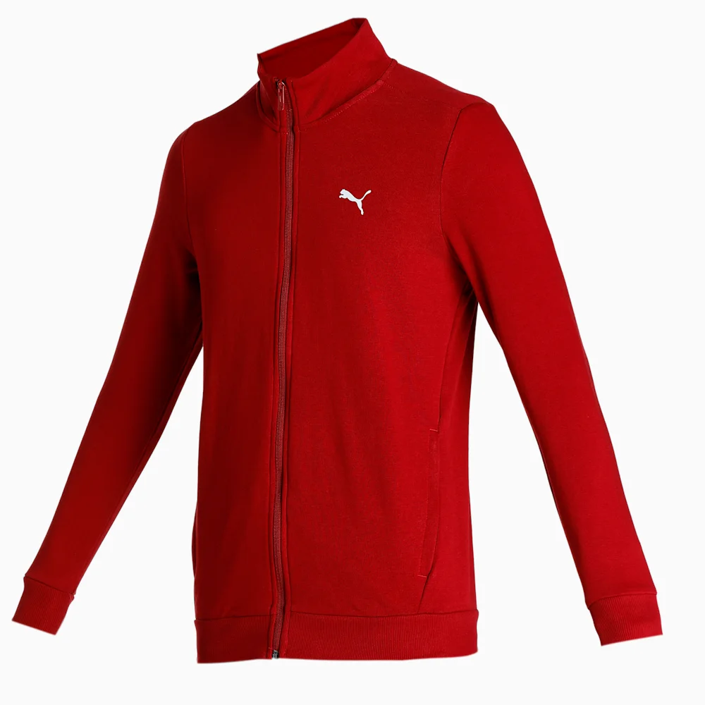 PUMA HIGH NECK FULL SELEVES FRONT OPEN LOGO PRINT SWEATSHIRT in Standard