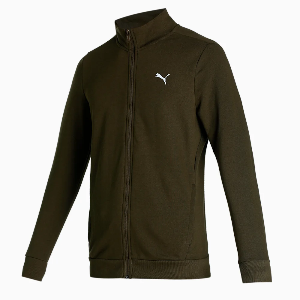 PUMA HIGH NECK FULL SELEVES FRONT OPEN LOGO PRINT SWEATSHIRT in Standard