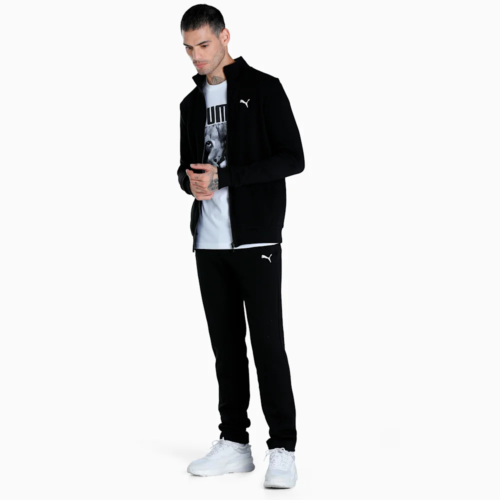 PUMA HIGH NECK FULL SELEVES FRONT OPEN LOGO PRINT SWEATSHIRT in Standard