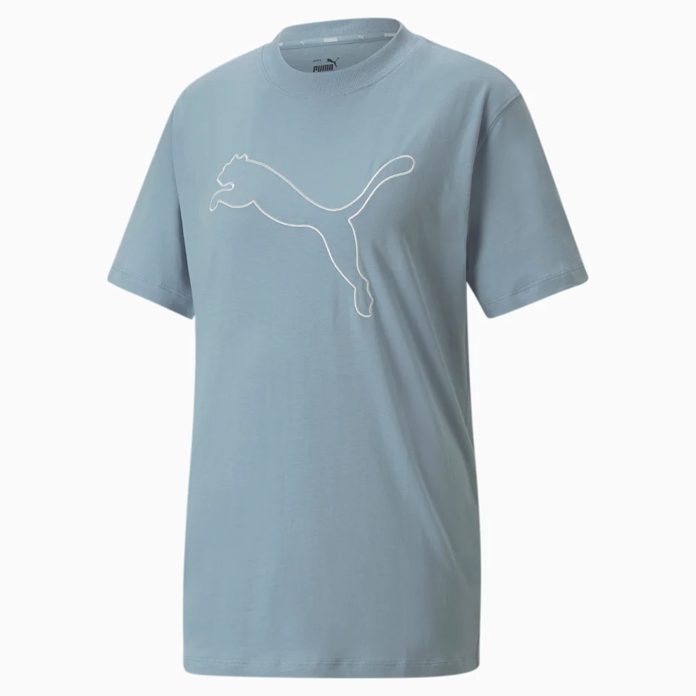 PUMA ROUND NECK HALF SELEVES LOGO PRINT T-SHIRT in Standard