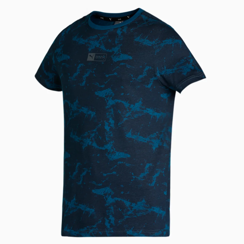 PUMA LOGO PRINT T-SHIRT SAILING in BLUE
