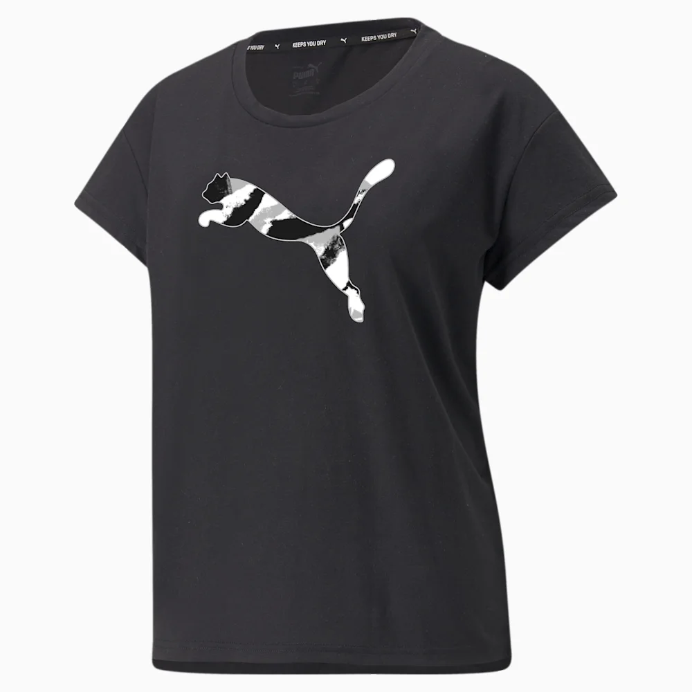 PUMA ROUND NECK HALF SELEVES LOGO PRINT T-SHIRT in Standard