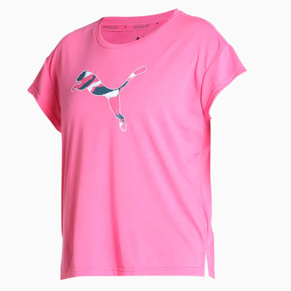 PUMA ROUND NECK HALF SELEVES LOGO PRINT T-SHIRT in Standard