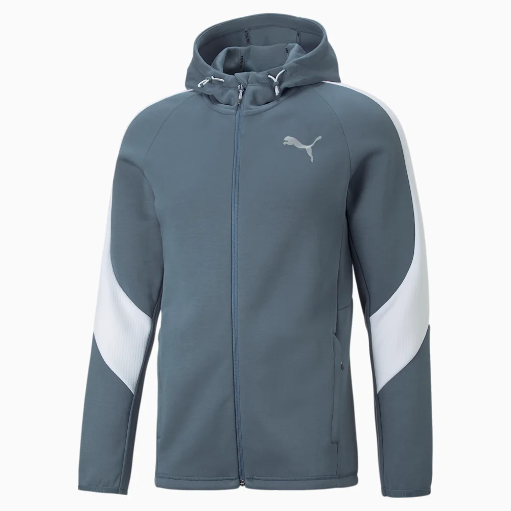 PUMA HOODED FULL SELEVES FRONT OPEN LOGO PRINT SWEATSHIRT in Standard