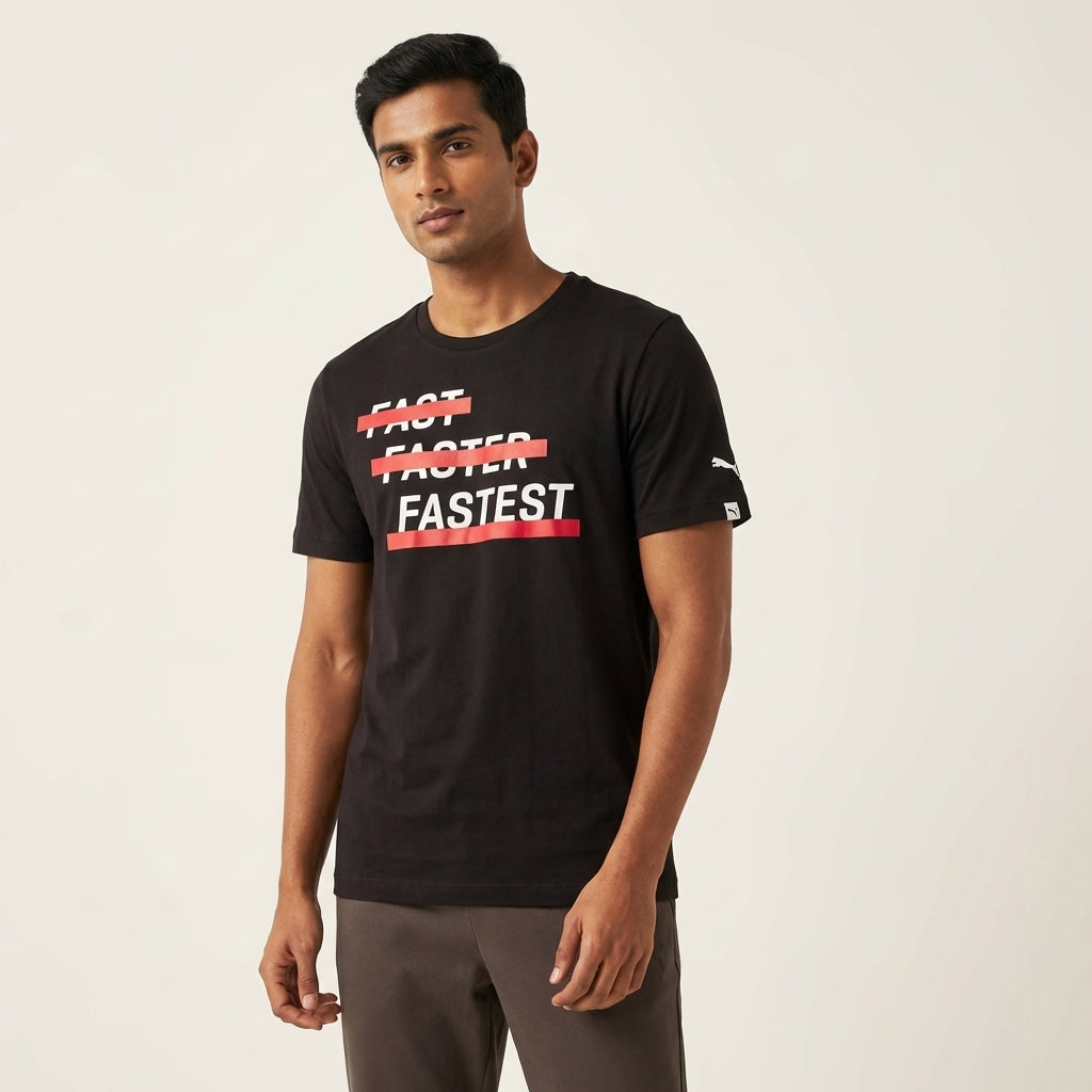 PUMA STORE STAFF TEE 1 -BLACK in Standard