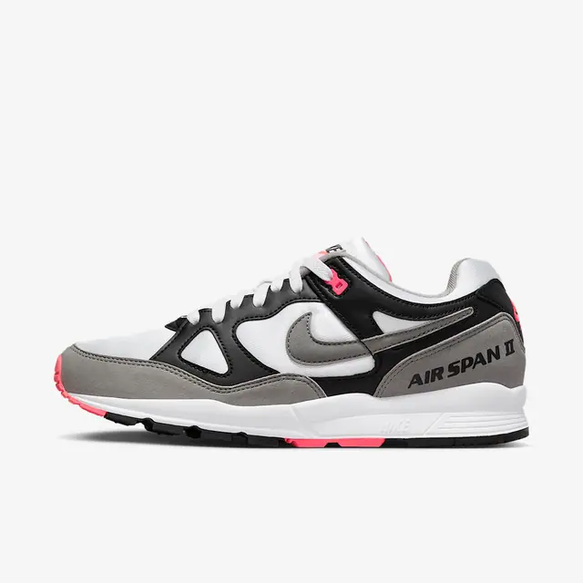 NIKE AIR SPAN II in BLACK/DUST-SOLAR RED-WHITE