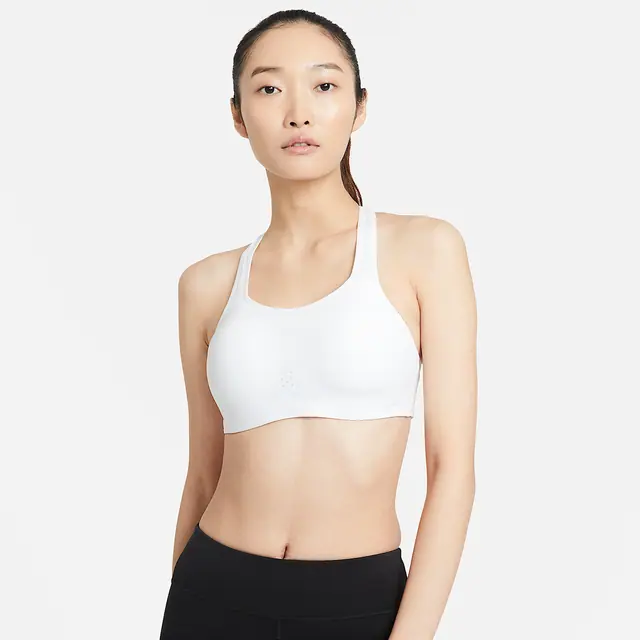 NIKE AS W NK DF ALPHA BRA in WHITE/PURE PLATI