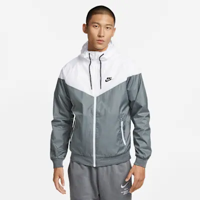 NIKE AS M NSW WR JKT NFS in SMOKE GREY/WHITE/SMOKE GREY/BLACK