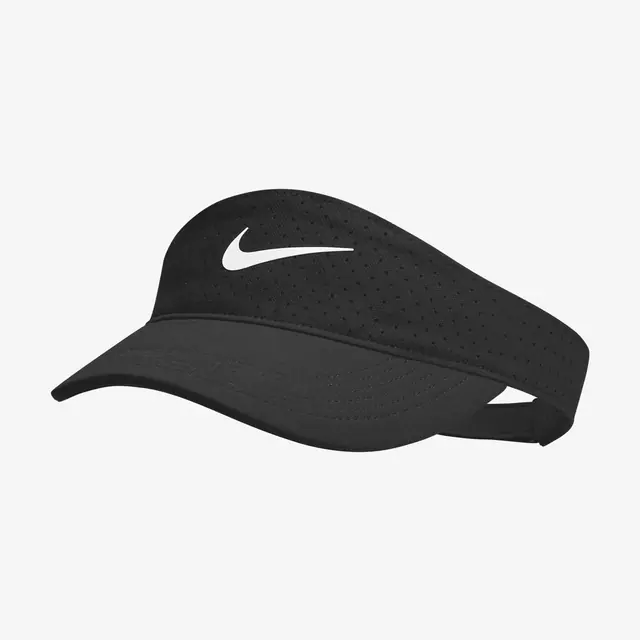 NIKE U NK DF AROBILL VISOR in BLACK/WHITE