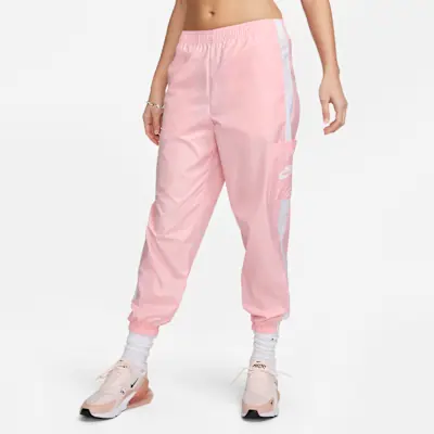 NIKE AS W NSW RPL ESSNTL WVN MR JGG in MED SOFT PINK/WHITE/WHITE