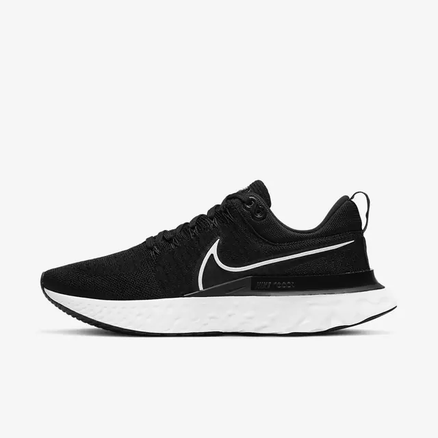 NIKE REACT INFINITY RUN FK 2 in BLACK/WHITE-IRON GREY