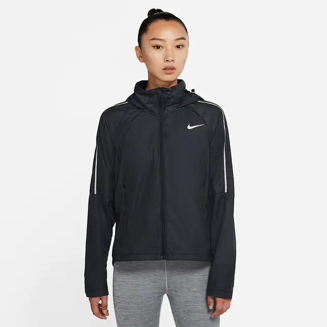 NIKE AS W NK SF WARM JKT in BLACK/BLACK/REFLECTIVE SILV