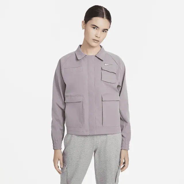 NIKE AS W NSW SWSH JKT WVN in PURPLE SMOKE