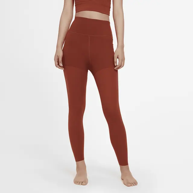 NIKE AS W NY LUXE LAYERED 7/8 TIGHT in RUGGED ORANGE/LI