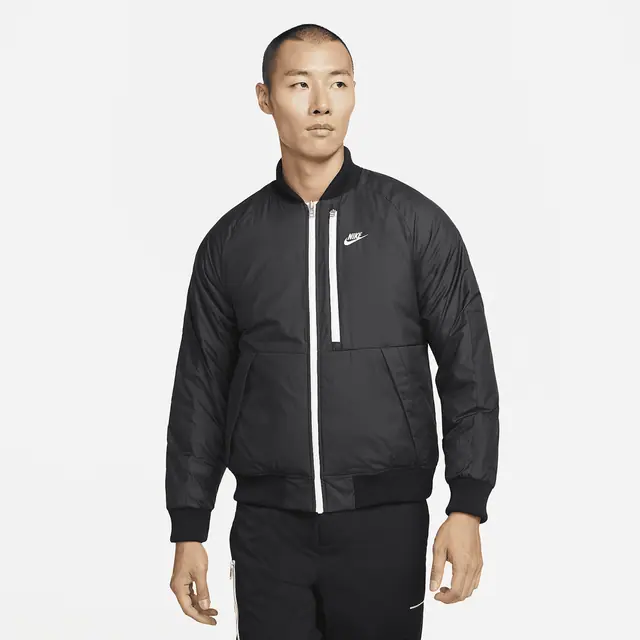 NIKE AS M NSW TF RPL LEGACY BOMBER in BLACK/SMOKE GREY