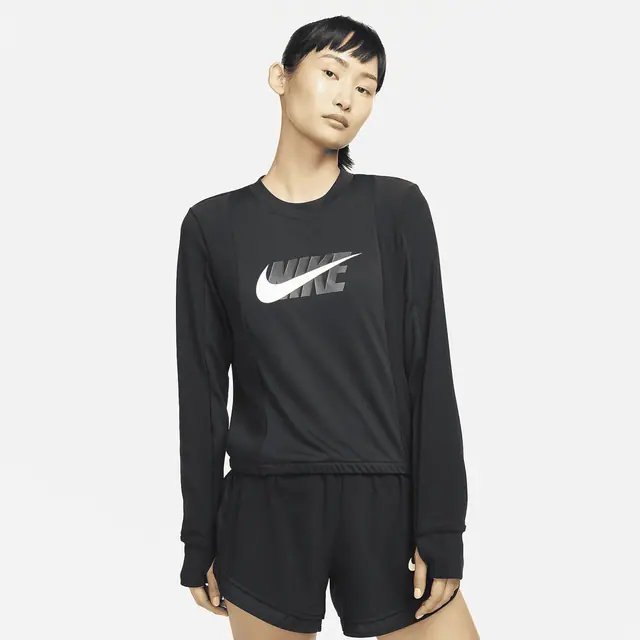 NIKE AS W NK DF ICNCLSH MIDLAYER in BLACK/BLACK/DK S