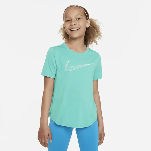NIKE G NK DF ONE SS TOP GX in CLEAR JADE II/WHITE
