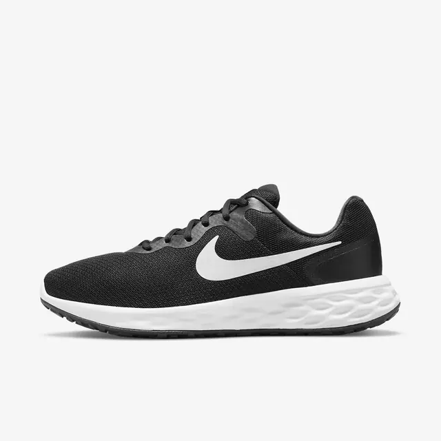 NIKE REVOLUTION 6 NN 4E in BLACK/WHITE-IRON GREY