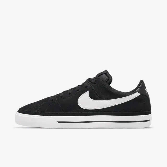 NIKE COURT LEGACY SUEDE in BLACK/WHITE-GUM LIGHT BROWN
