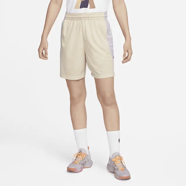 NIKE AS W NK DF FLY ESSENTIAL SHORT in PEARL WHITE/DOLL/BLACK