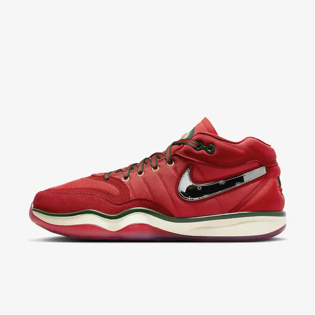 NIKE AIR ZOOM G.T. HUSTLE 2 EP in TRACK RED/METALLIC SILVER-MYSTIC RED-FIR