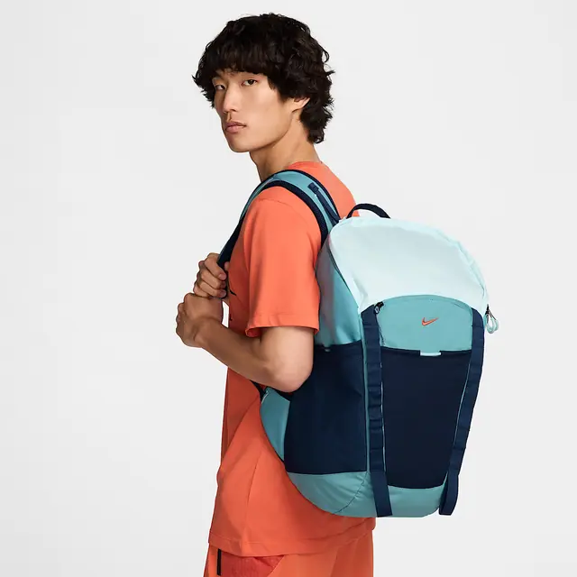 HIKE NIKE BKPK in DENIM TURQ/MIDNIGHT NAVY/VINTAGE CORAL
