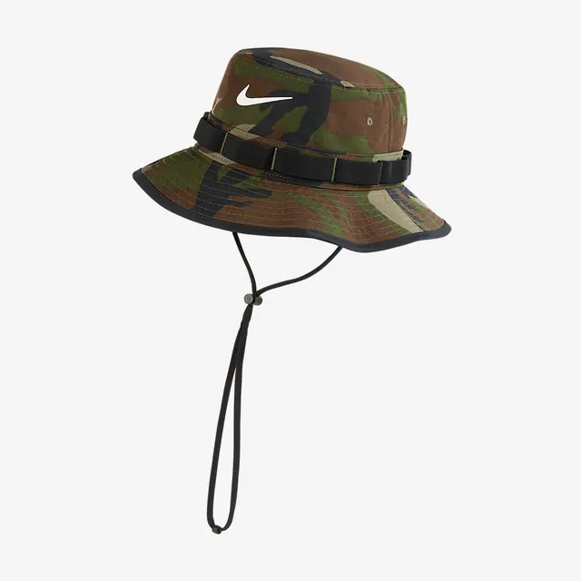 NIKE U NK BOONIE BUCKET CAMO in MEDIUM OLIVE/WHITE