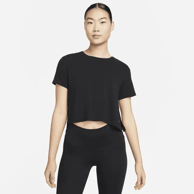 NIKE AS W NY DF S/S TOP in BLACK/IRON GREY