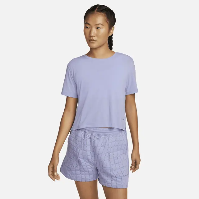 NIKE AS W NY DF S/S TOP in LIGHT THISTLE/PARTICLE GREY