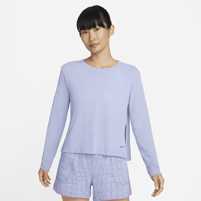 NIKE AS W NY DF L/S TOP in LIGHT THISTLE/PARTICLE GREY