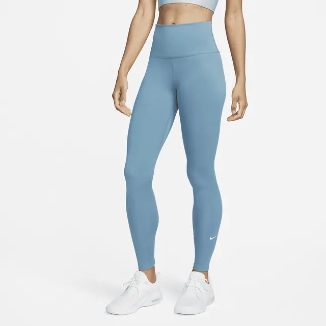 NIKE AS W NK ONE DF HR TGHT in NOISE AQUA/WHITE