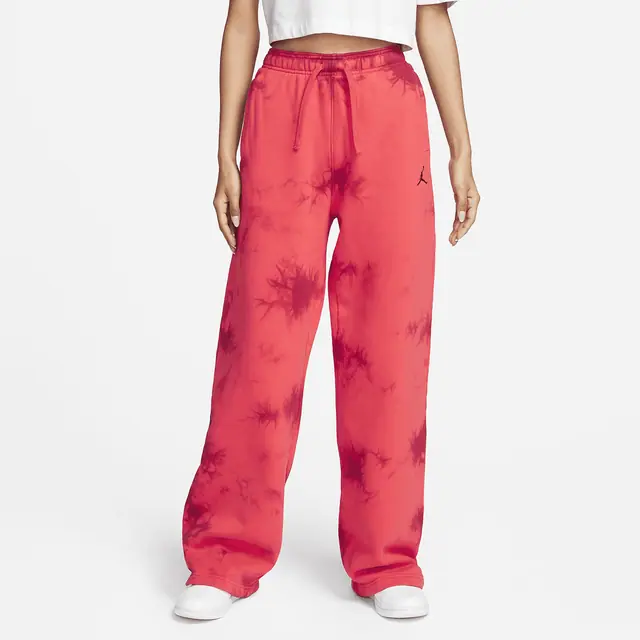 NIKE W J HERITAGE FLC AOP PANT in LT CRIMSON/MYSTI