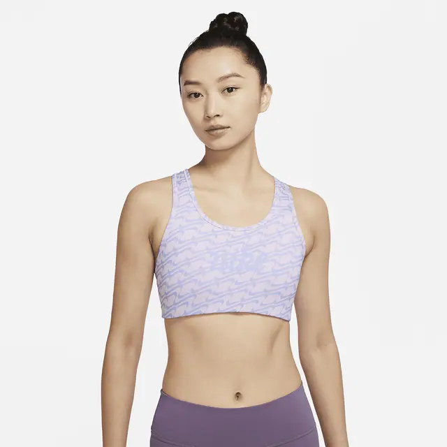 NIKE AS W NK DF SWSH IC AOP GX BRA in DOLL/DOLL/LIGHT THISTLE/LIGHT THISTLE