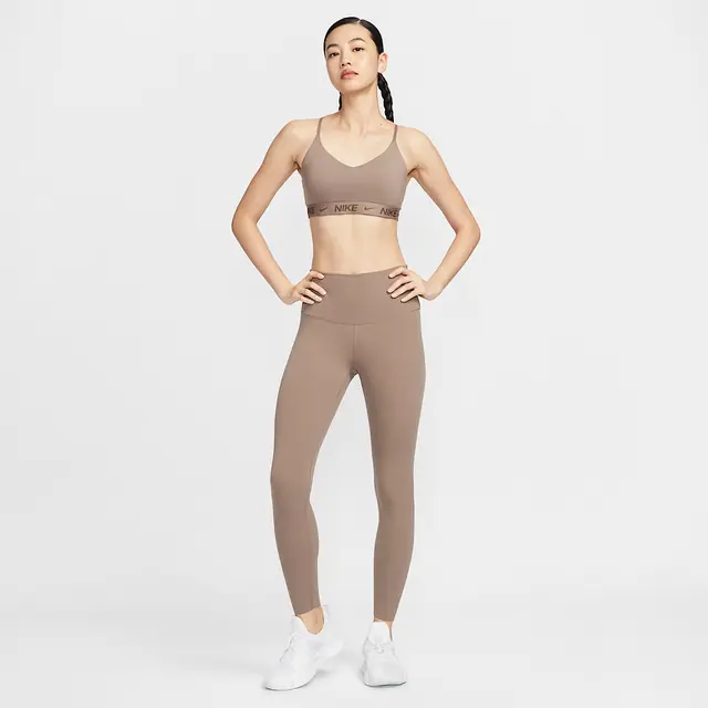 NIKE AS W NK DF ZENVY HR TGHT in MINK BROWN/BLACK