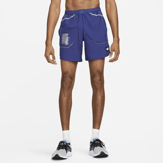 NIKE AS M NK DF STRIDE SHRT 7IN DYE in DEEP ROYAL BLUE/SMOKE GREY