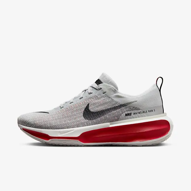 NIKE ZOOMX INVINCIBLE RUN FK 3 in WHITE/BLACK-FIRE RED-CEMENT GREY