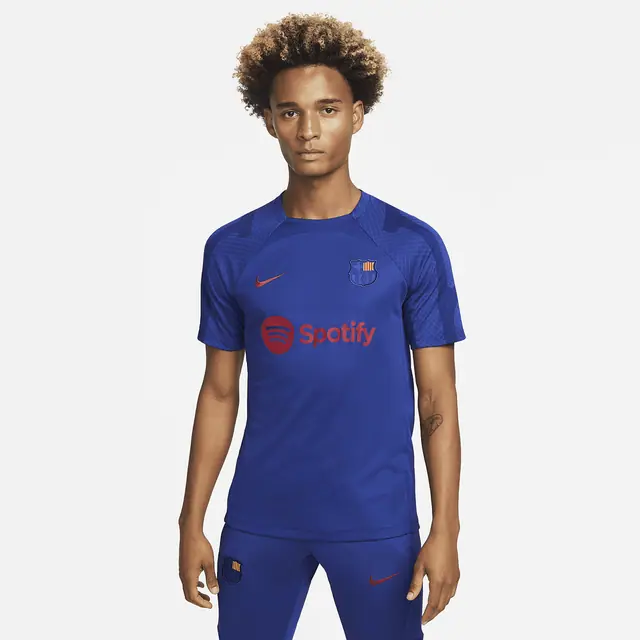 NIKE FCB M NK DF STRK SS TOP K KS in DEEP ROYAL BLUE/NOBLE RED