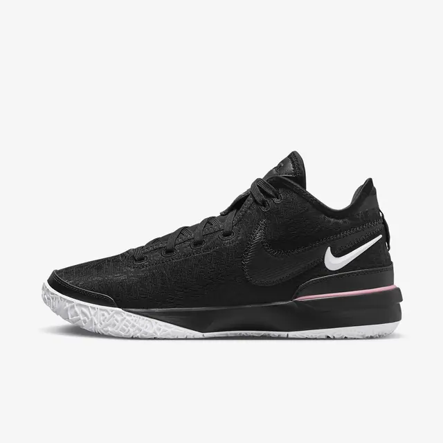 NIKE ZOOM LEBRON NXXT GEN EP in BLACK/WHITE-MED SOFT PINK