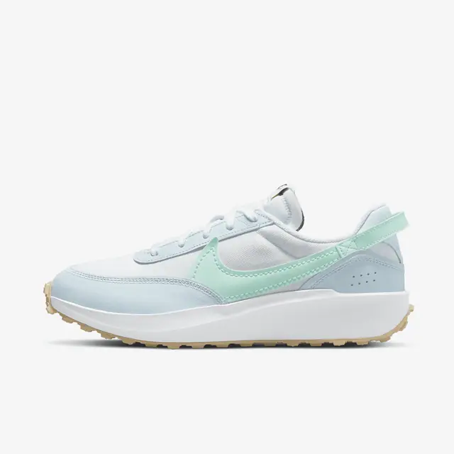 NIKE WAFFLE DEBUT in WHITE/MINT FOAM-FOOTBALL GREY-MARINA
