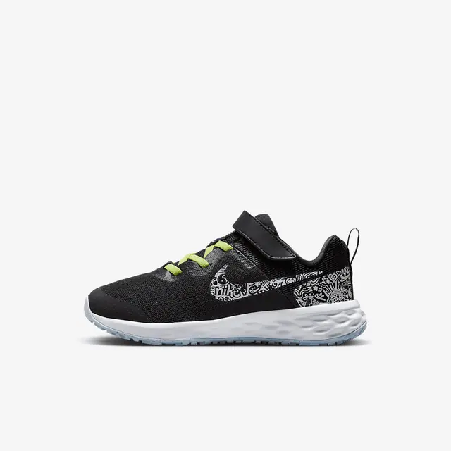 NIKE REVOLUTION 6 NN JP (PSV) in BLACK/SUMMIT WHITE-LT LEMON TWIST