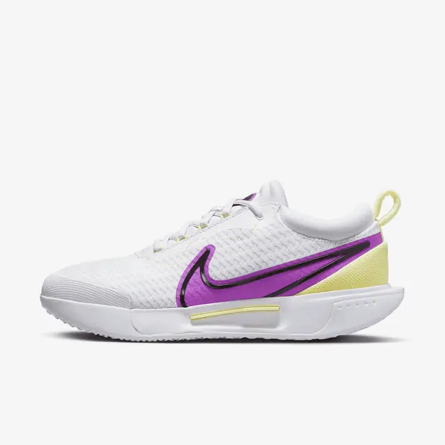 W NIKE ZOOM COURT PRO HC in WHITE/FUCHSIA DREAM-CITRON TINT-EARTH