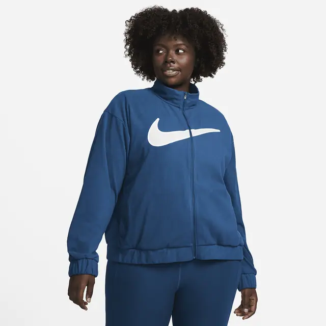NIKE W NK DF SWOOSH RUN JKT PLUS in VALERIAN BLUE/PURE PLATINUM