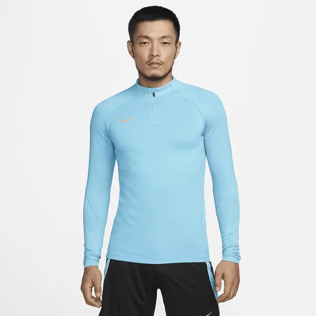 NIKE AS M NK DF STRK DRIL TOP in BALTIC BLUE/BALTIC BLUE/HYPER PINK