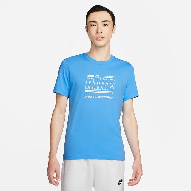 NIKE AS M NSW TEE CTLF in UNIVERSITY BLUE/SAIL/GREEN SHOCK