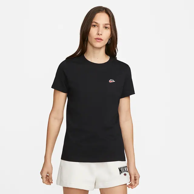 NIKE W NSW TEE CREW LBR FS in BLACK