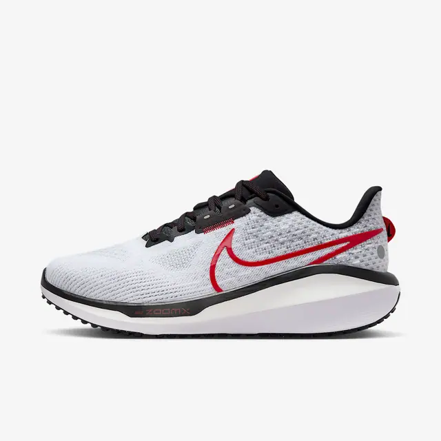 NIKE VOMERO 17 in WHITE/BLACK-FIRE RED-PLATINUM TINT