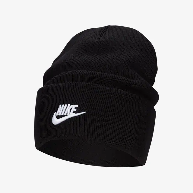 NIKE U NK PEAK BEANIE TC FUT L in BLACK/WHITE