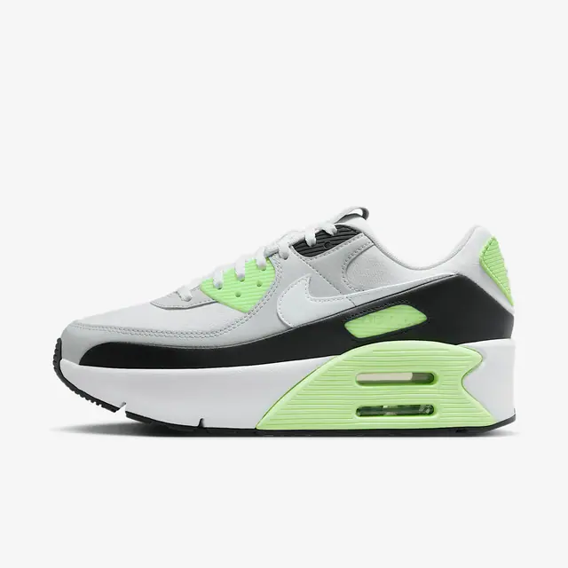 NIKE AIR MAX 90 LV8 in PHOTON DUST/WHITE-LIME BLAST-BLACK