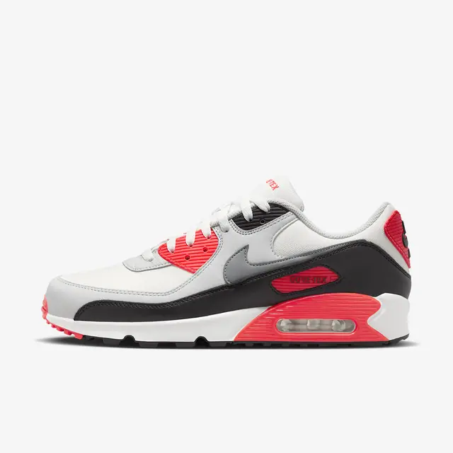 NIKE AIR MAX 90 GTX in SUMMIT WHITE/COOL GREY-BRIGHT CRIMSON